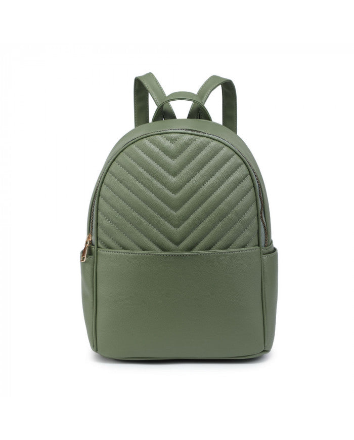 Craze London Backpack with quilted pattern and front pocket