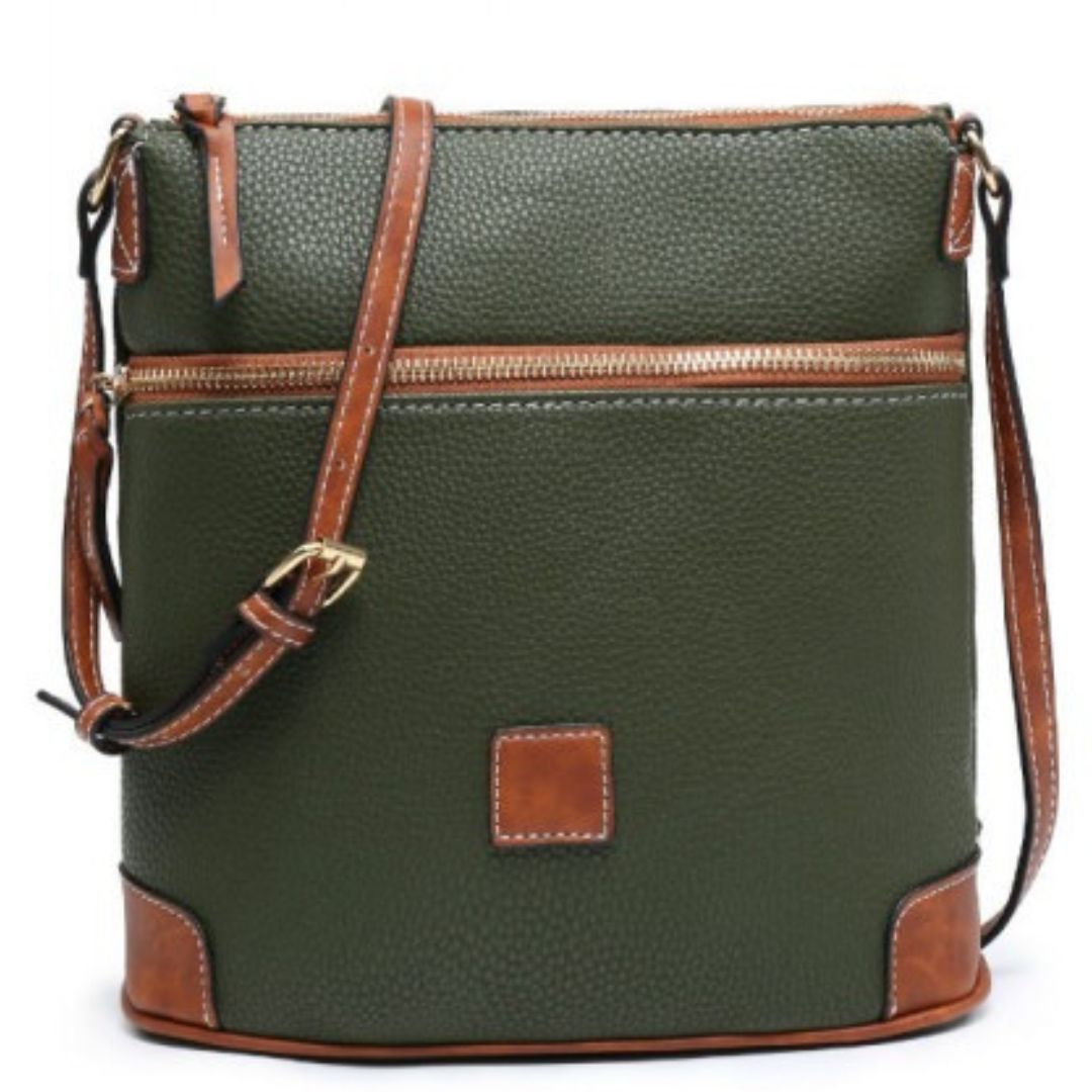 Craze London Cross Body Handbag front zipped pocket with adjustable strap
