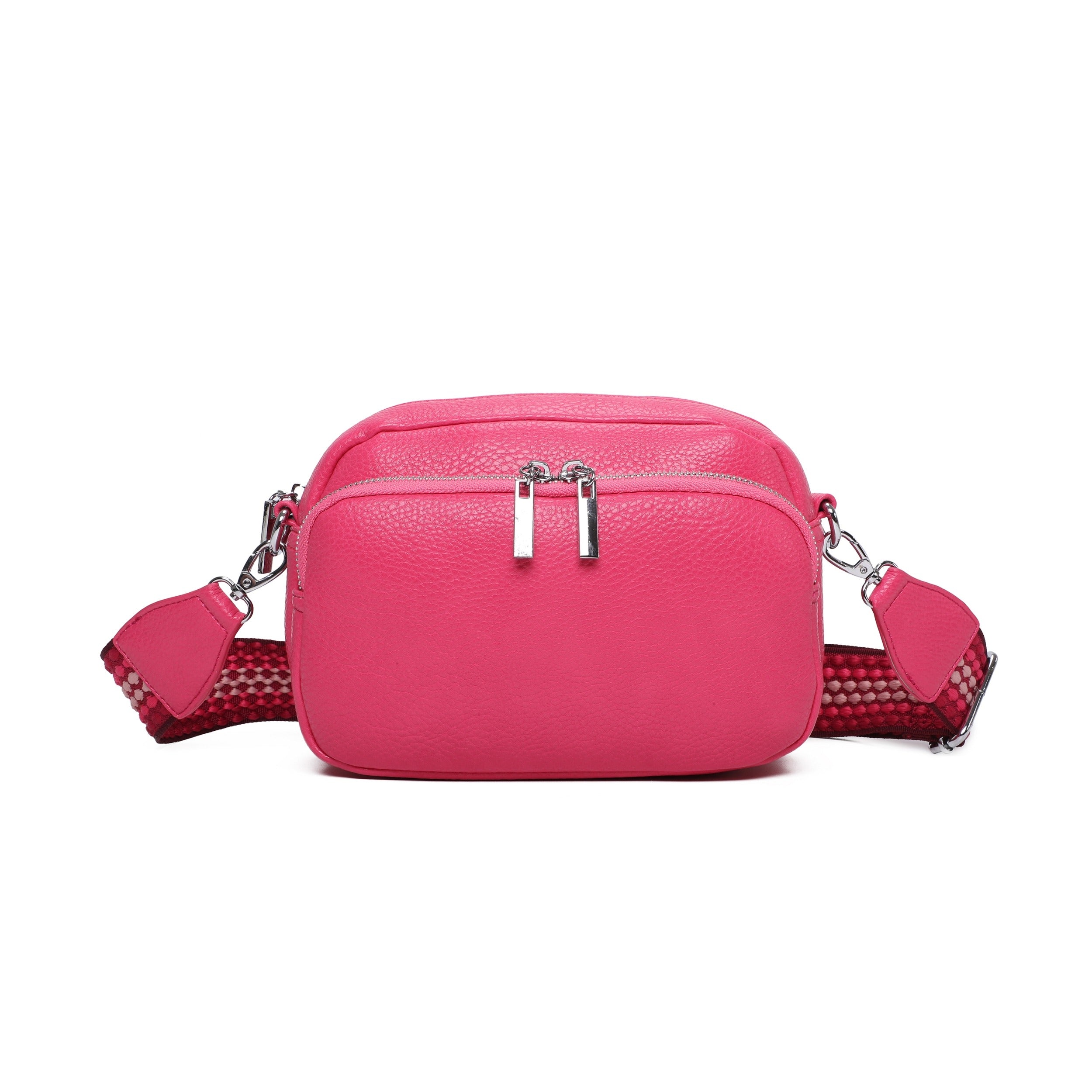 Craze London Crossbody Bag with Colorful Strap