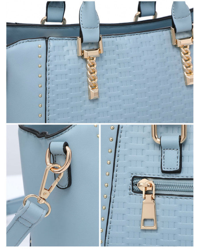 Craze London Mini Tote- Handbag with weave pattern