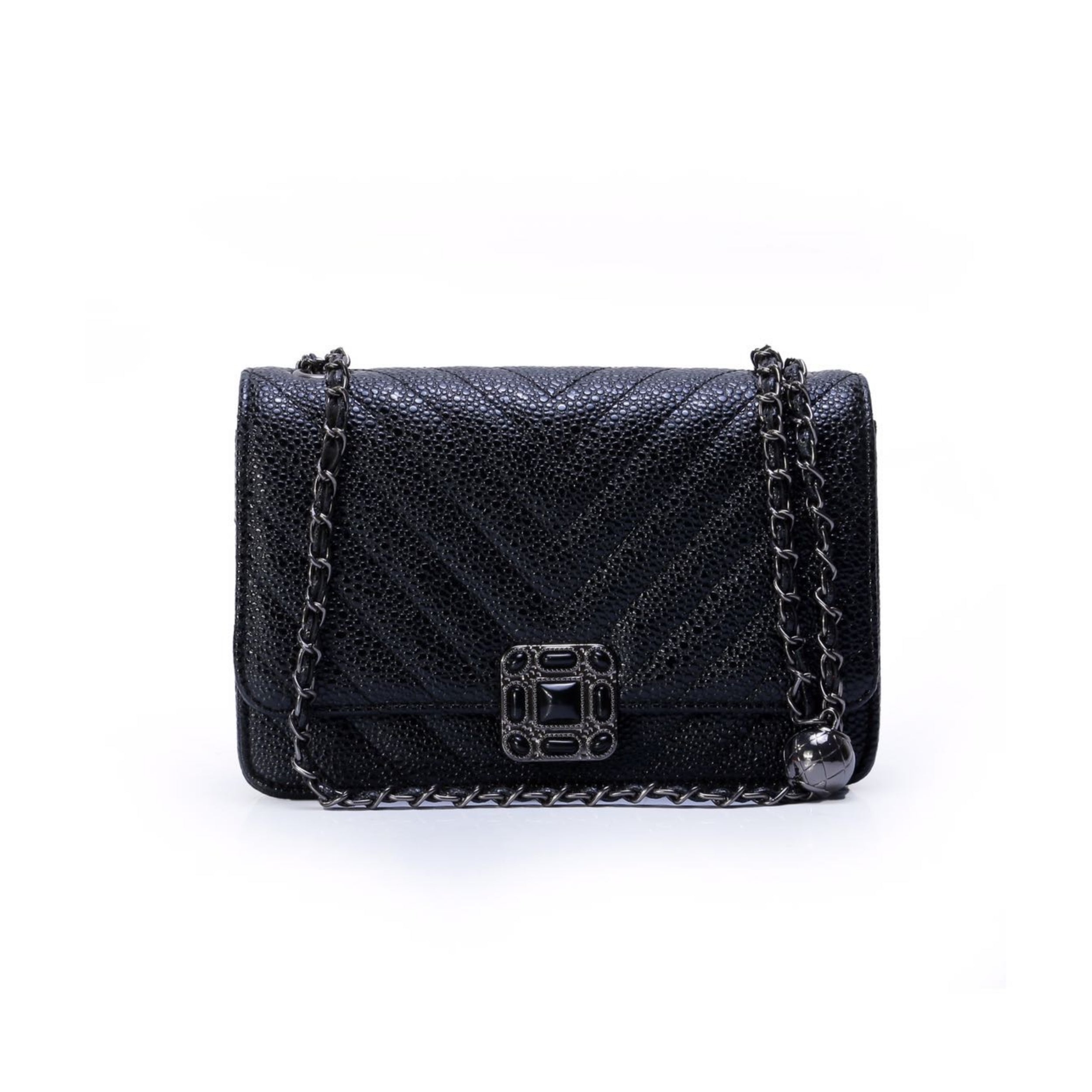 Craze London Soft Quilted Chain Bag