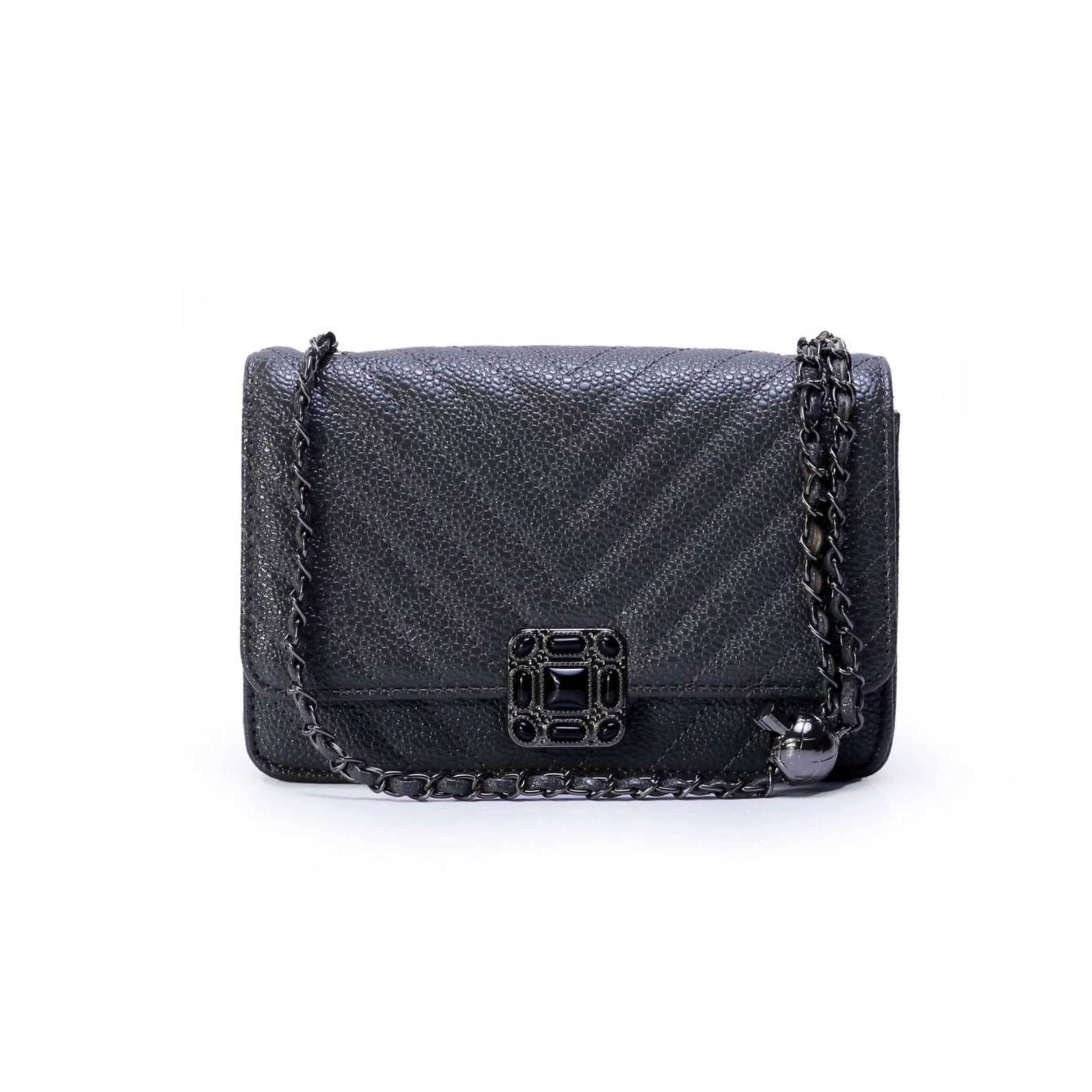 Craze London Soft Quilted Chain Bag