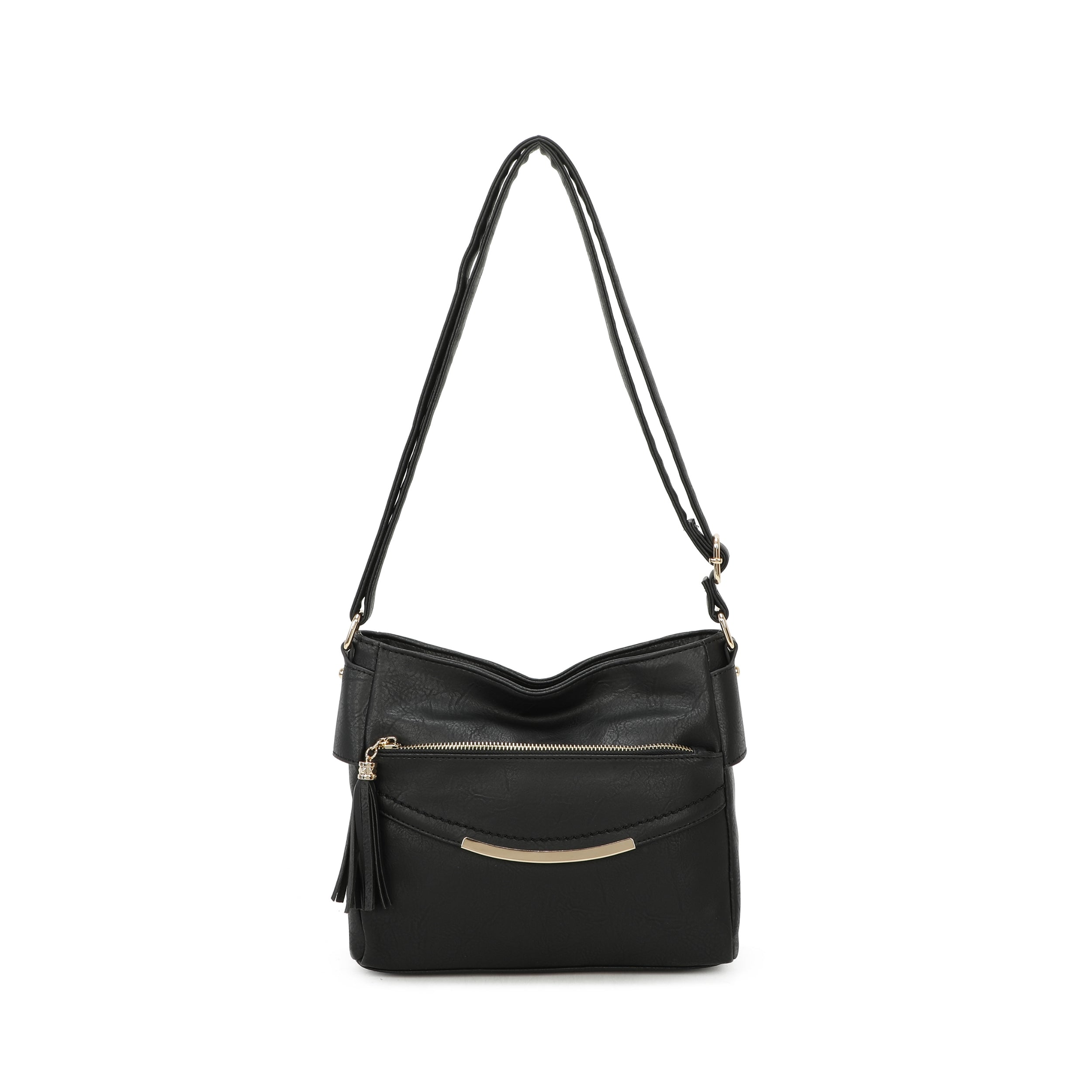 Craze London Satchel Bag with Front Double Pockets