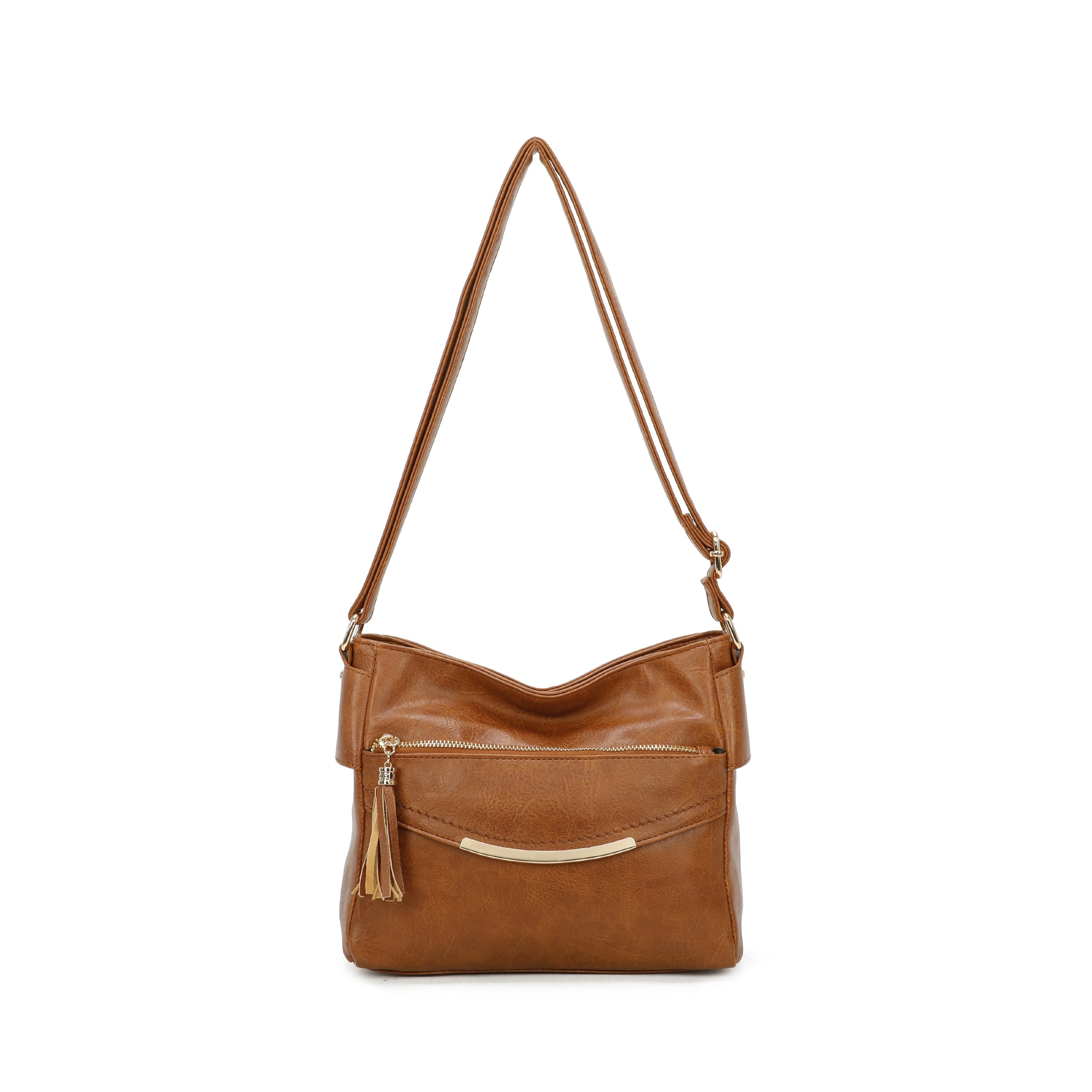 Craze London Satchel Bag with Front Double Pockets