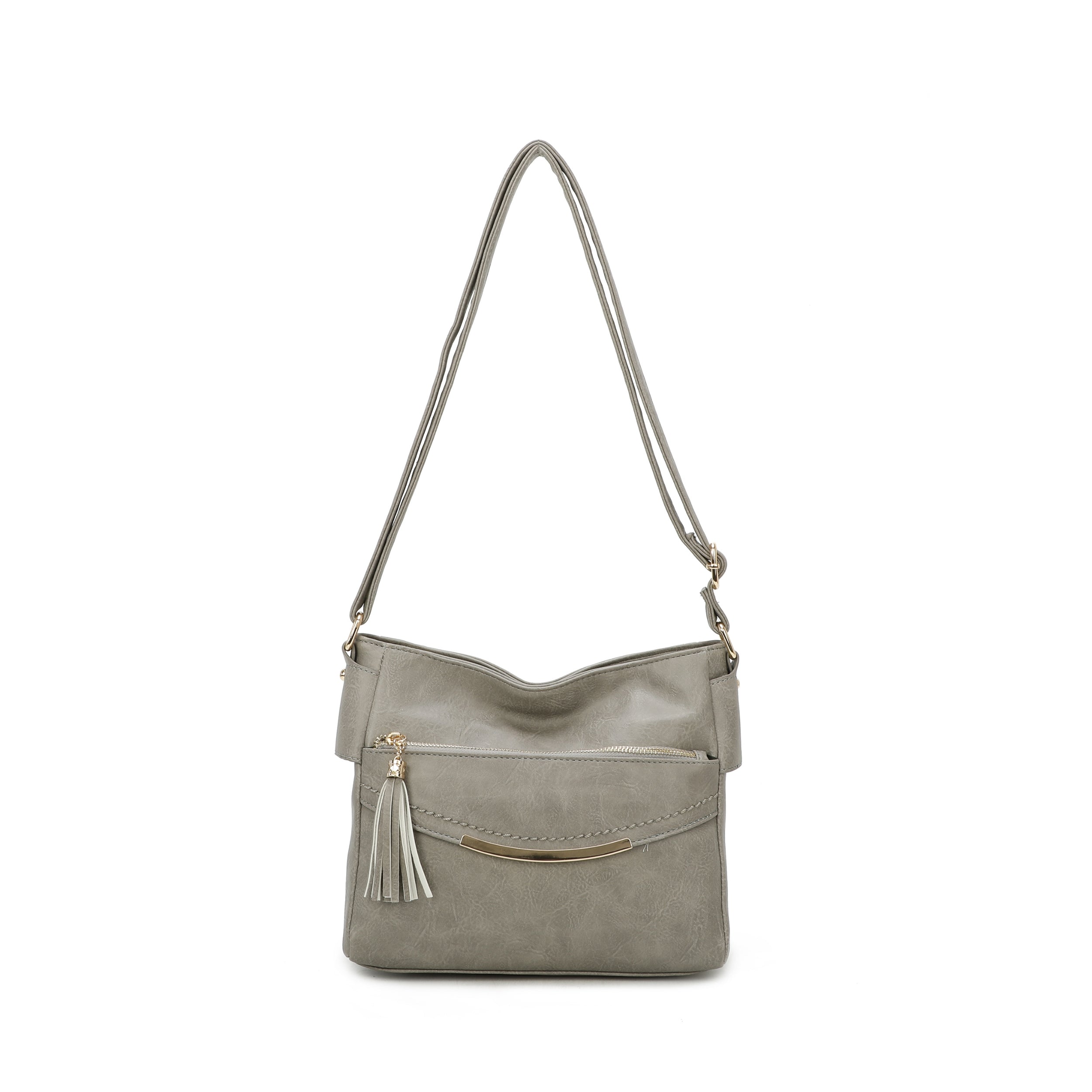 Craze London Satchel Bag with Front Double Pockets