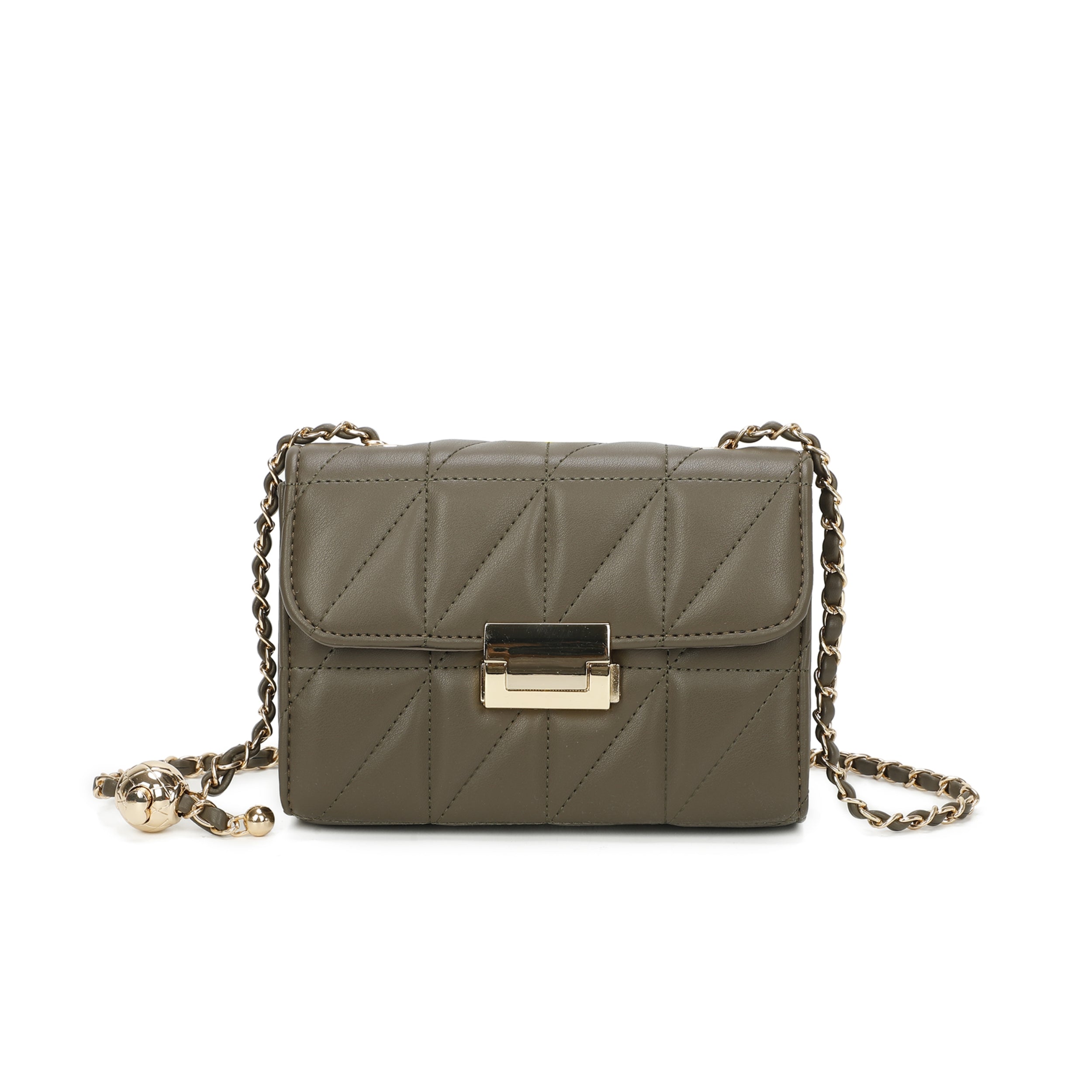 Craze London Quilted Crossbody Bag Top flap with magdot