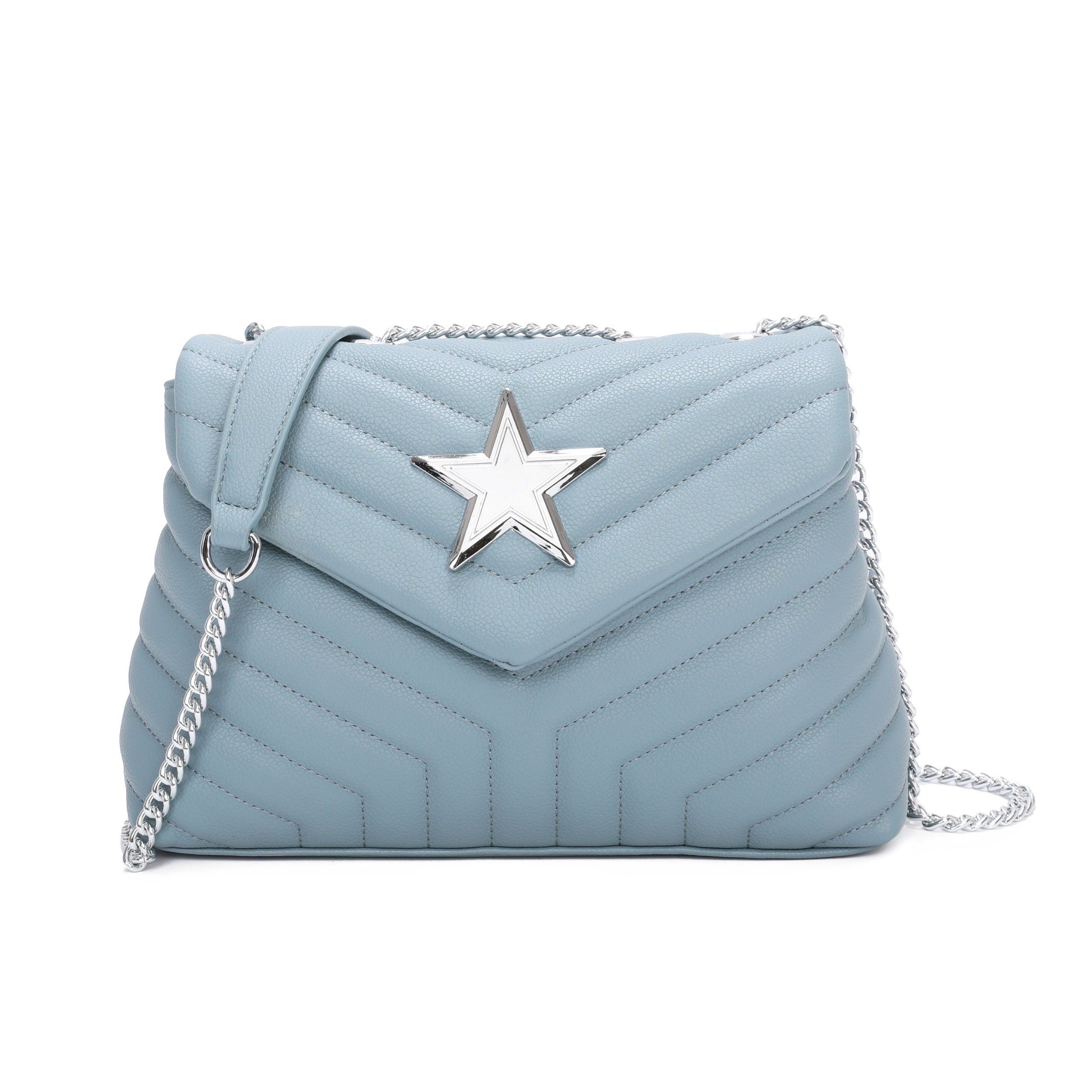 Craze London Quilted Star Satchel Bag