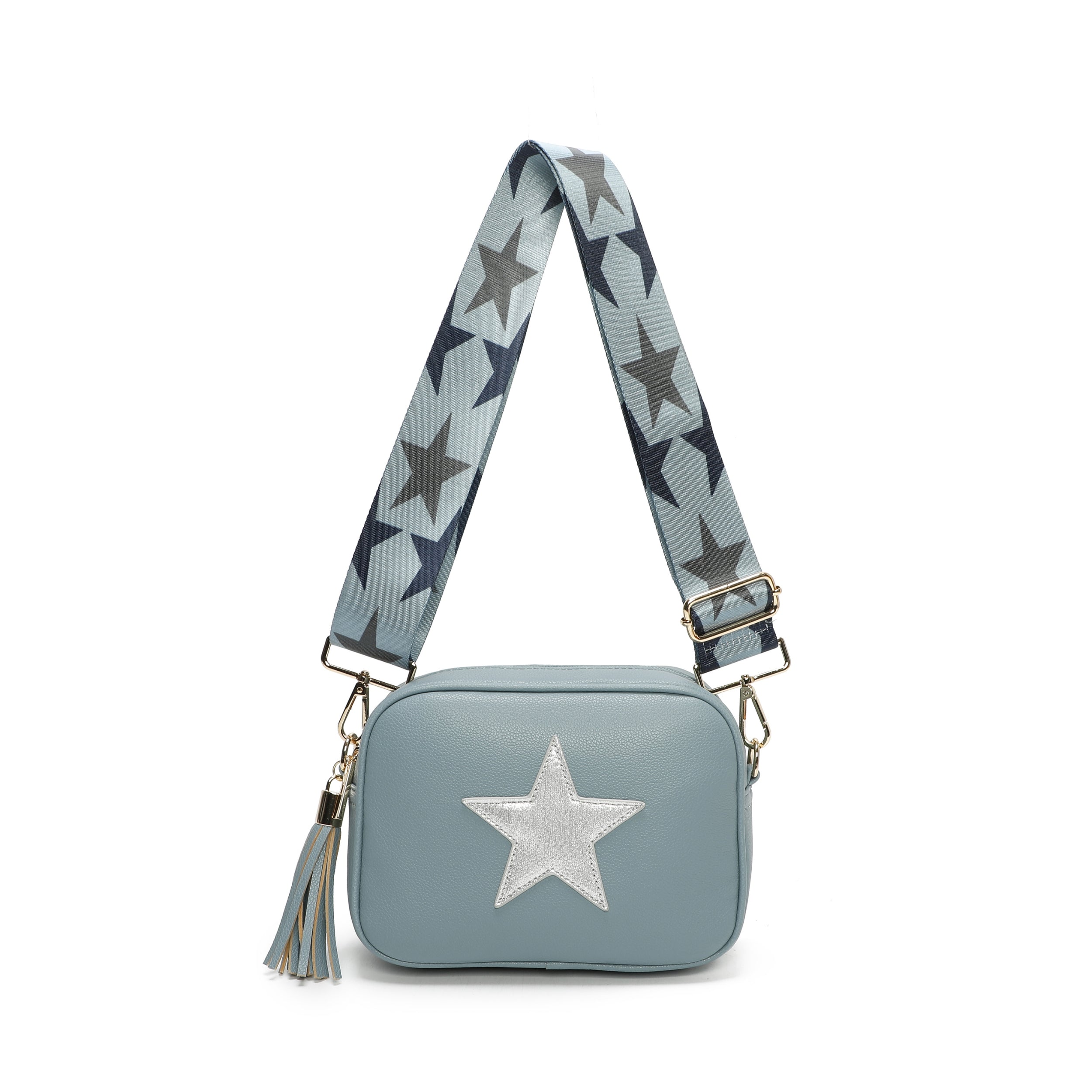 Star Crossbody Bag with Tassel Zip Closure Craze London
