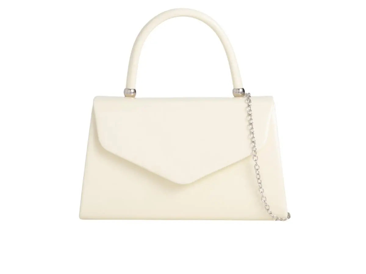 Women Patent Leather Clutch Bag With Crossbody Chain For Wedding Prom Craze London