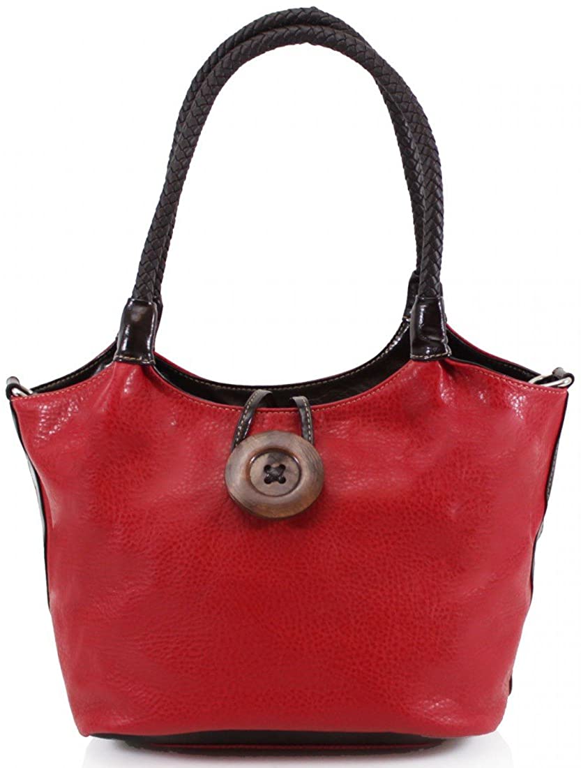 Women's Wood Button Shoulder Bag (858)