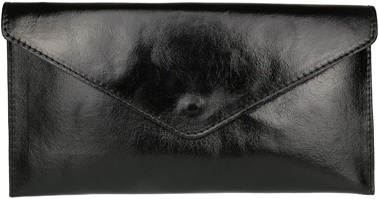 Genuine Italian Suede Leather Large Envelope Clutch Bag (V108)