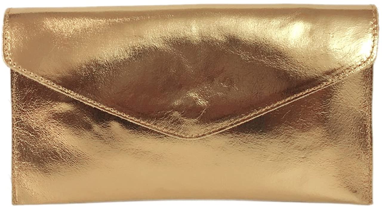 Genuine Italian Suede Leather Large Envelope Clutch Bag (V108)