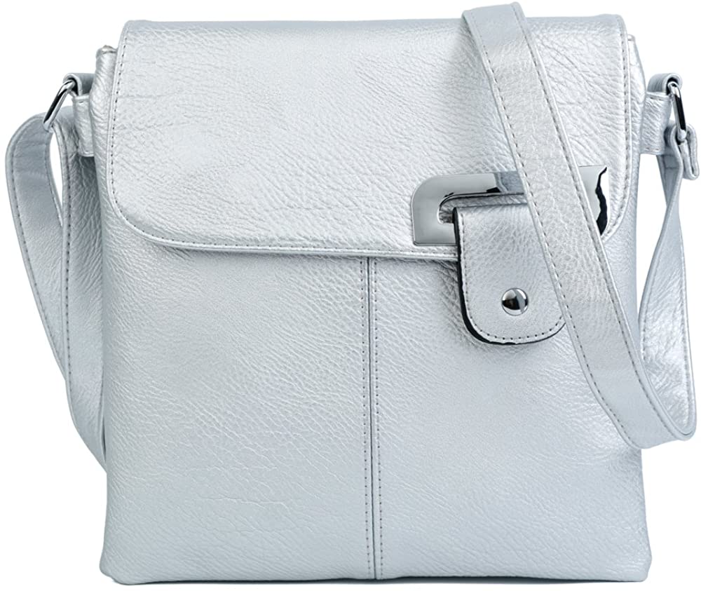 Women Multi Pocket Buckle Crossbody Bag (9977)