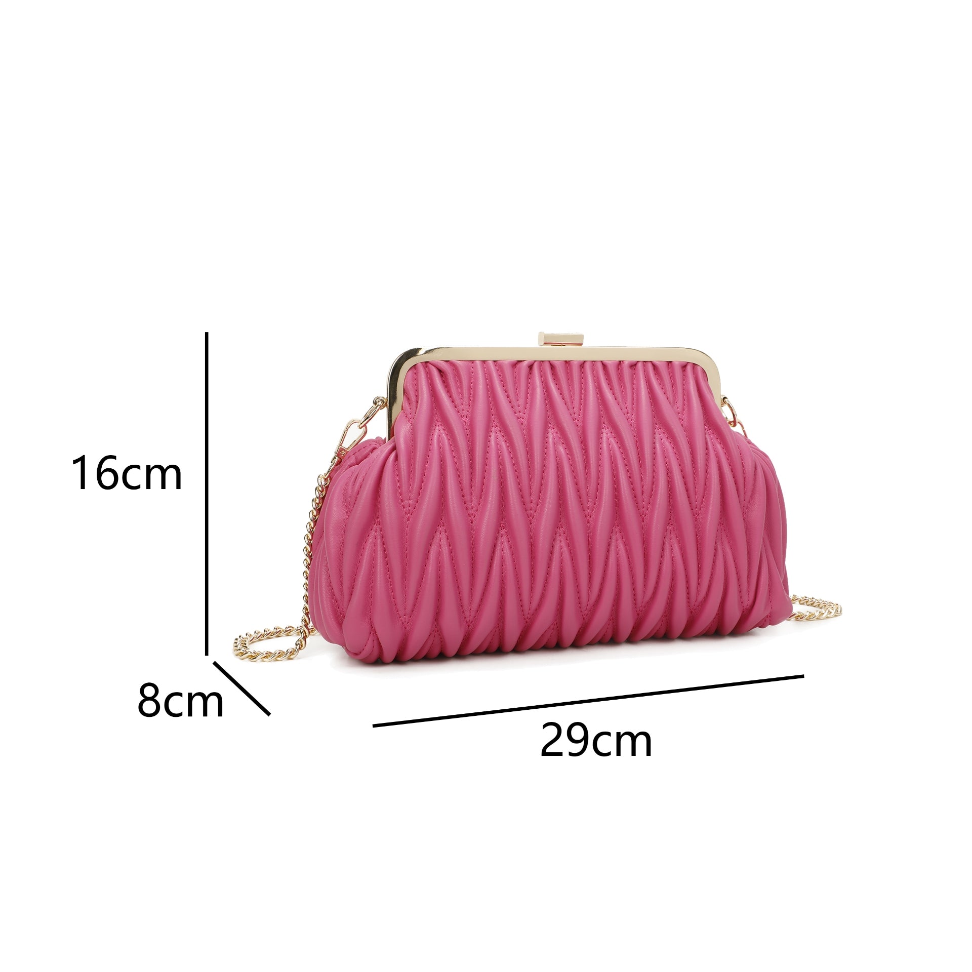 Craze London Ladies Crossbody Handbag with Long Chain Strap