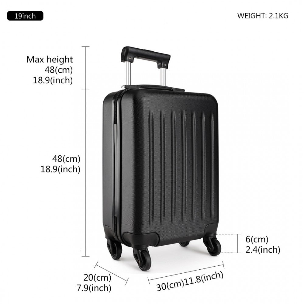 Craze London ''19'' 24''28''INCH ABS HARD SHELL CARRY ON LUGGAGE 4 WHEEL SPINNER SUITCASE