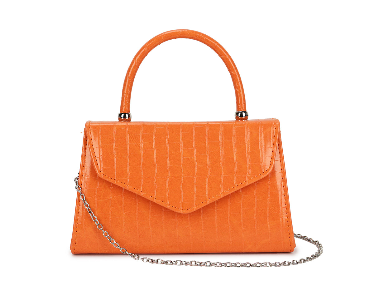 Orange clutch bags for weddings sale