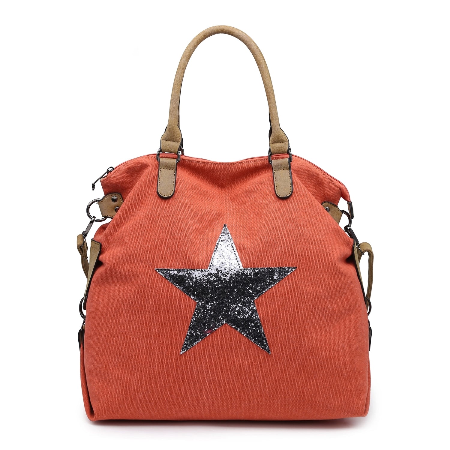 Womens Star Canvas Shoulder Bag Craze London