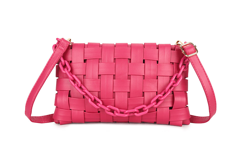 Craze London Knoted Woven Handbag for Women Fashion Designer Ladies Hobo Bag