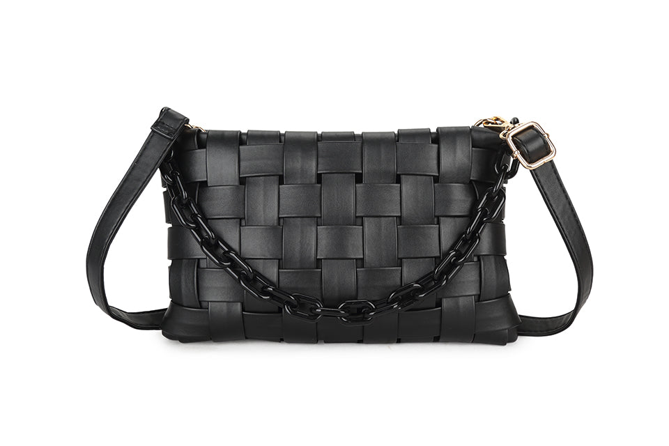 Craze London Knoted Woven Handbag for Women Fashion Designer Ladies Hobo Bag