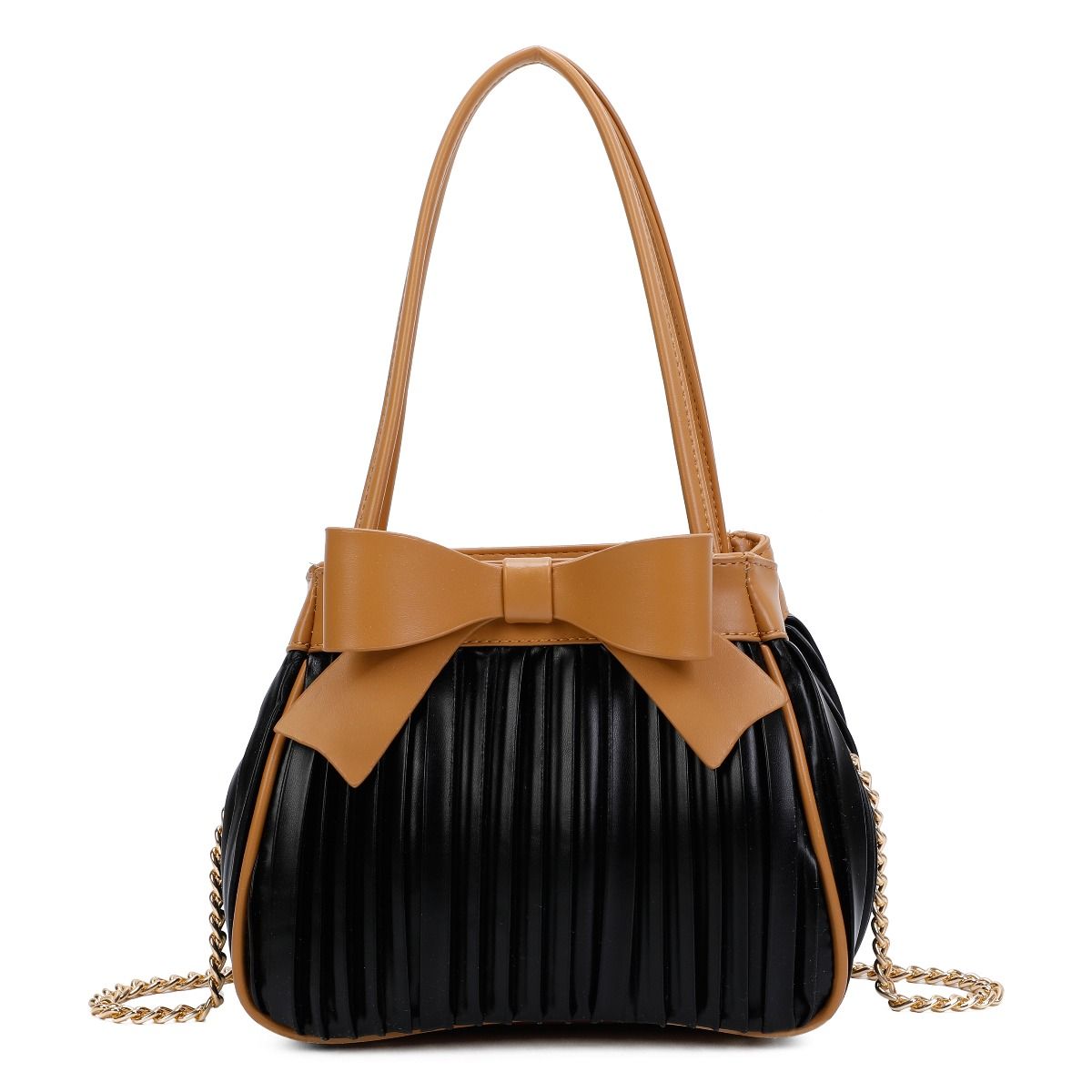 Womens Multiple Pockets Medium Size Hobo Handbag Long Strap Shoulder Bag