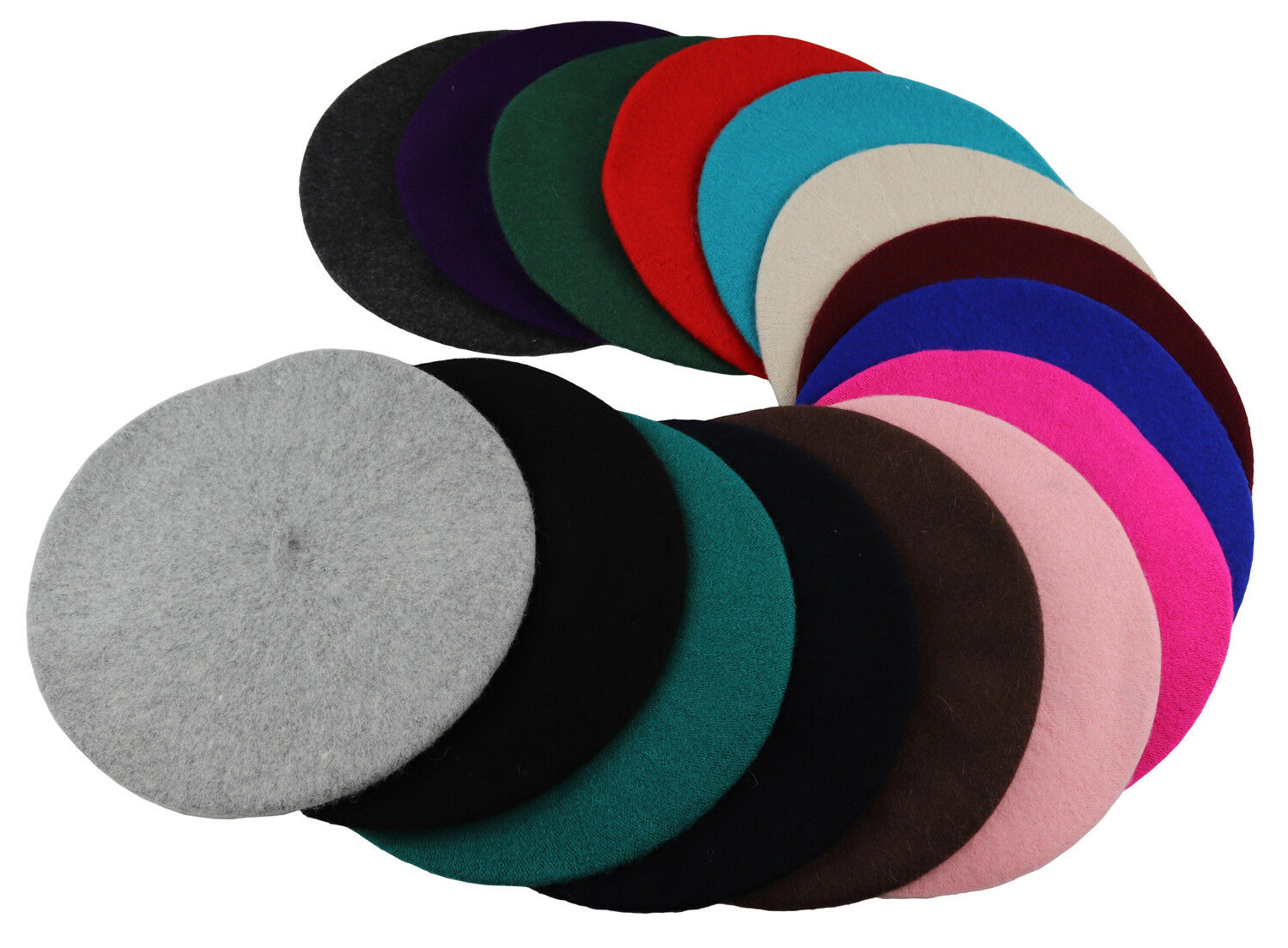Unisex French Style 100% Wool Beret Hats