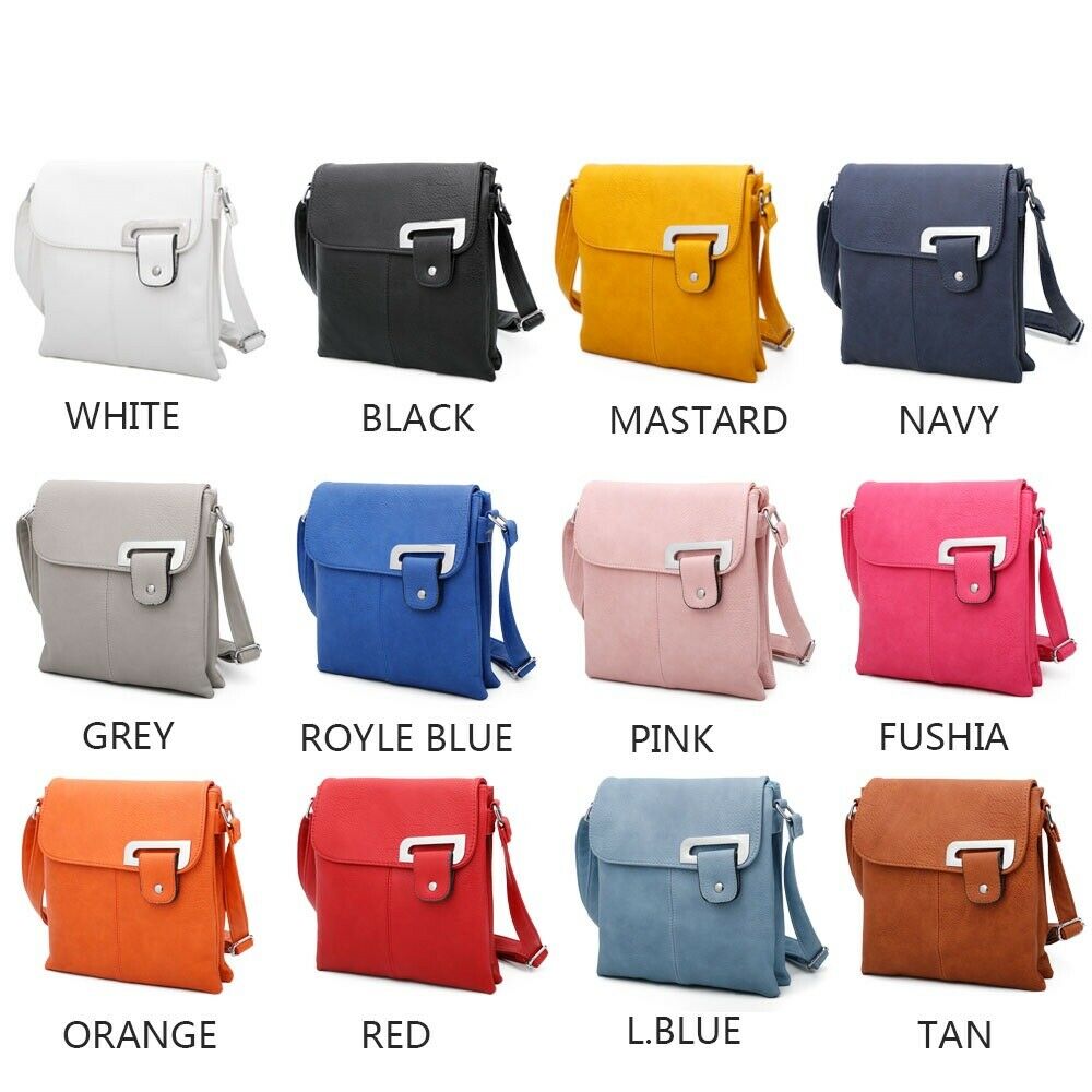 Women Multi Pocket Buckle Crossbody Bag (9977)